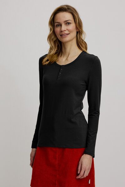 TRANQUILLO Henley-Shirt aus Tencel (W25BAS11) von TRANQUILLO