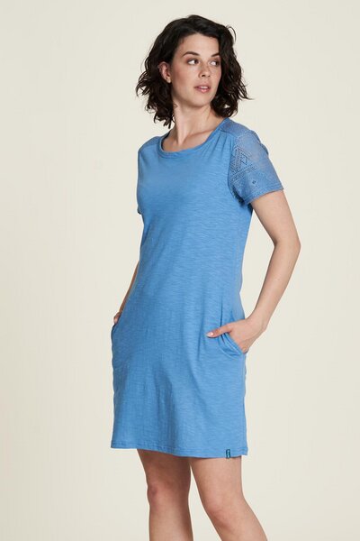 TRANQUILLO Kurzes Jersey-Kleid mit Spitzendetails (S24E41) von TRANQUILLO