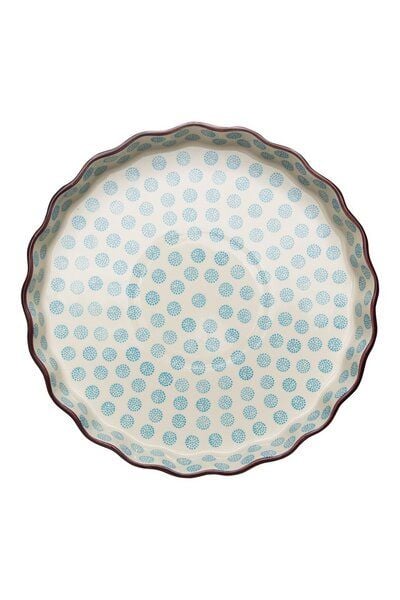 TRANQUILLO Quicheform aus Steinzeug mit Muster 27 cm (POR087, POR492, POR670) von TRANQUILLO