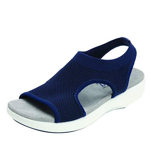 Traq by Alergia Qeen Damen Smart Walking Schuh, Blau (Navy), 37 EU von TRAQ BY ALEGRIA