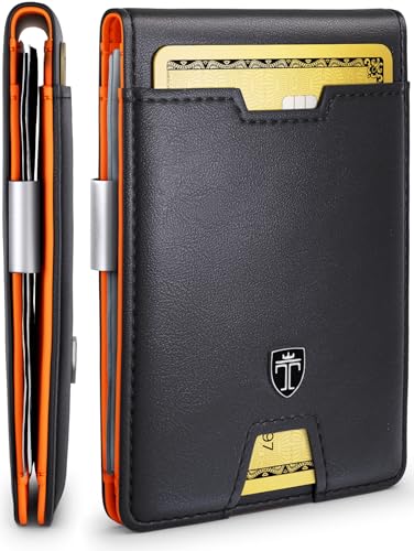 TRAVANDO Geldbeutel Männer mit Geldklammer Lisbon Geldbörse Kartenetui Slim Portemonnaie Geldtasche Wallet Portmonaise Herren klein RFID Kreditkartenetui Portmonee Brieftasche Kartenportmonai von TRAVANDO