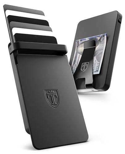 TRAVANDO SLYDE Kartenetui aus Aluminium – RFID-blockierende, schlanke Brieftasche für Herren mit Geldklammer – hält bis zu 7 Karten – RFID-geschützte Kreditkarten-Herren-Geldbörse von TRAVANDO