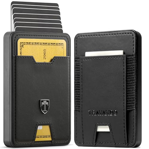 TRAVANDO SWYPE Aluminium Slim Wallet - Carbon Geldbörse Herren Klein mit RFID Schutz - Kleiner Mini Geldbeutel Herren - Kartenetui mit Scheinfach- Smart Portmonee Herren - Portemonnaie von TRAVANDO