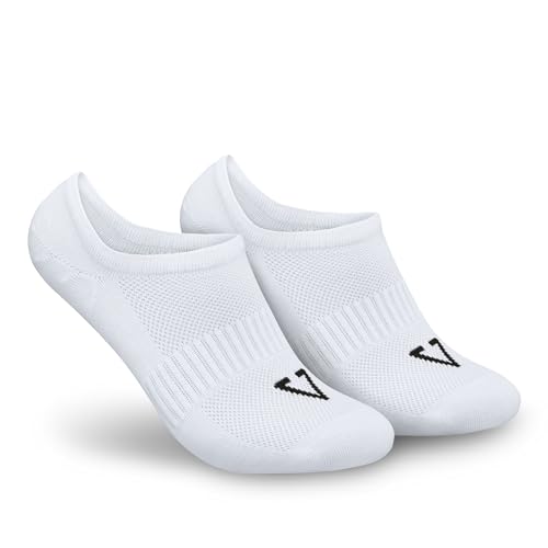TREAZY Füßlinge Invisible socks aus Bio-Baumwolle (Weiß | 39-42 | 1 Paar) – schweißfrei und rutschfest – mit Lüftungskanälen und Kompressionsband für trockene Füße und sicheren Halt von TREAZY