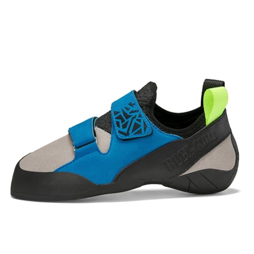Kletterschuhe Männer Frauen Jugendliche Anfänger Profi Klettern Bouldering Trainingsschuhe Indoor Wanderschuhe (Graublau1117,43) von TRECERO