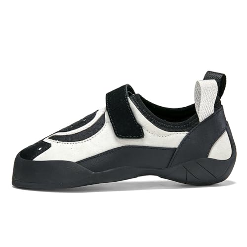 Kletterschuhe Männer Frauen Jugendliche Anfänger Profi Klettern Bouldering Trainingsschuhe Indoor Wanderschuhe (Schwarz grau 1115,39) von TRECERO