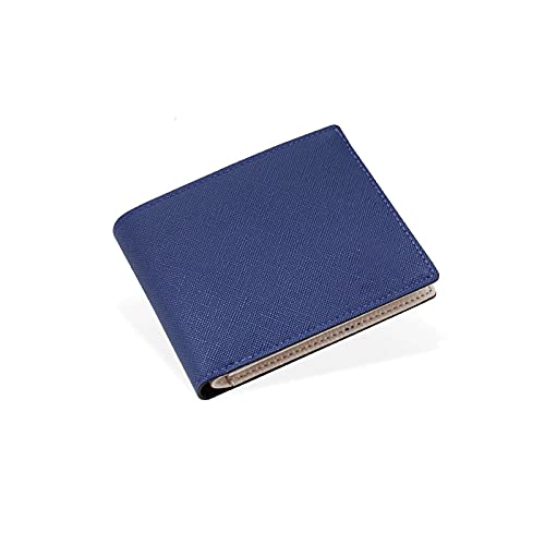 TREGOO Portemonnaie Herren Brieftasche mit Leder Männer mit Münztasche Mann Geldbörse Kreditkartenhalter Männliche Geldtasche Kartenkiste (Color : Blue) von TREGOO