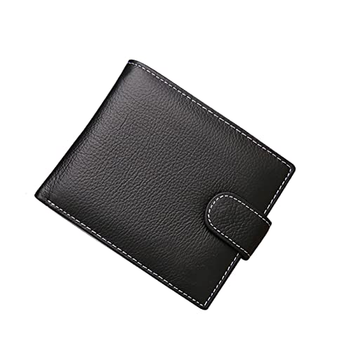 TREGOO Portemonnaie Herren Echtes Leder Brieftasche Männer Clip Rindswaffe Brieftasche Männer Münze Brieftasche Kleine Kupplungen Männer Geldbörse Münzbeutel Kurze Männer Brieftasche von TREGOO