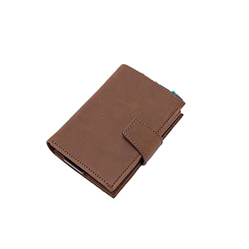 TREGOO Portemonnaie Herren Kurze smart männliche Brieftasche Geld Tasche Brieftasche Leder Brieftasche Herren Trifold Card Brieftasche Kleine Münzbörse Tasche Brieftaschen (Color : A) von TREGOO