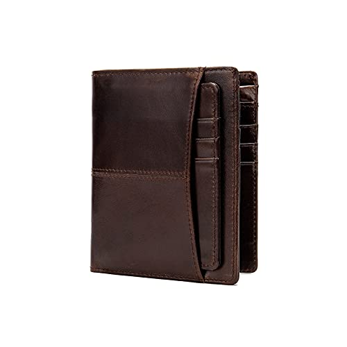 TREGOO Portemonnaie Herren Männer Geldbörse Echtes Leder Münze Geldbörse Slim/Mini Brieftaschen Männliche Geld Taschen Männer Leder Brieftasche Für Karten Brieftasche Geldbörse (Color : C) von TREGOO