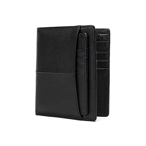 TREGOO Portemonnaie Herren Männer Geldbörse Echtes Leder Münze Geldbörse Slim/Mini Brieftaschen Männliche Geld Taschen Männer Leder Brieftasche Für Karten Brieftasche Geldbörse (Color : D) von TREGOO