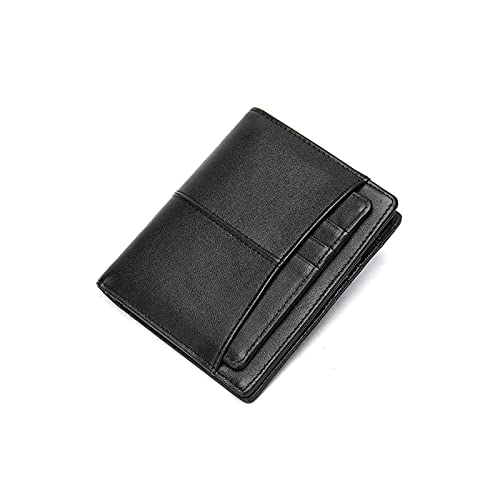 TREGOO Portemonnaie Herren Männer Geldbörse Echtes Leder Slim Brieftaschen für Männer MÄNNER Karten Slots GELDEN FÜR MÄNNLICHEN SOLID Kurze Designerkartenhalter (Color : A) von TREGOO