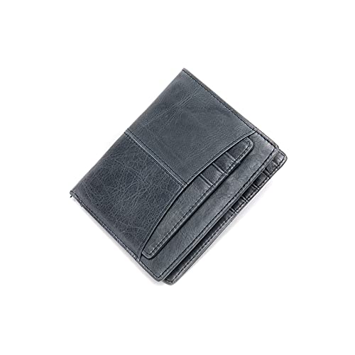 TREGOO Portemonnaie Herren Männer Geldbörse Echtes Leder Slim Brieftaschen für Männer MÄNNER Karten Slots GELDEN FÜR MÄNNLICHEN SOLID Kurze Designerkartenhalter (Color : D) von TREGOO