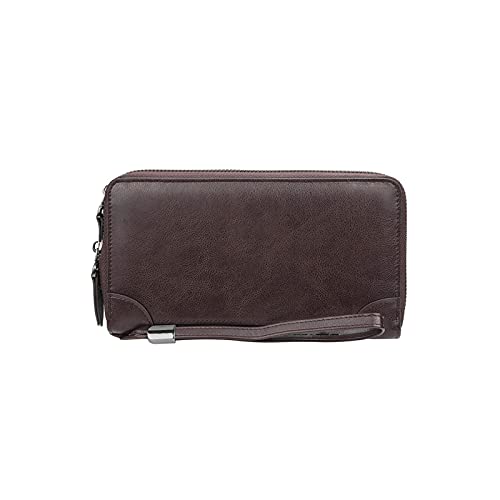 TREGOO Portemonnaie Herren Männer Lange Geldbörse Männer Geldbörsen Männer Clutch Brieftaschen Geschäft Große Kapazität Männliche Geldbörse (Color : C) von TREGOO