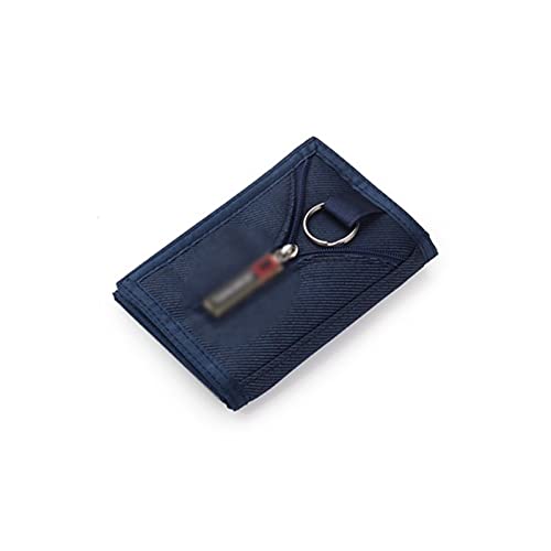 TREGOO Portemonnaie Herren Nylon Casual Brieftasche für männliche männer Frauen Junge neuheit Geldtasche geldbörse Zip münze ICH WÜRDE Kartenhaltertasche. (Color : Blue) von TREGOO