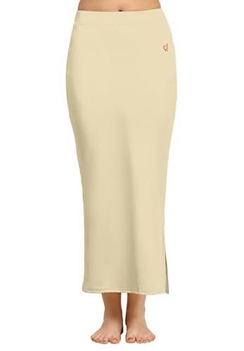 TRENDMALLS Damen-Petticoat aus Baumwollmischgewebe, gerade, formend, Baumwollmischgewebe, beige, M von TRENDMALLS