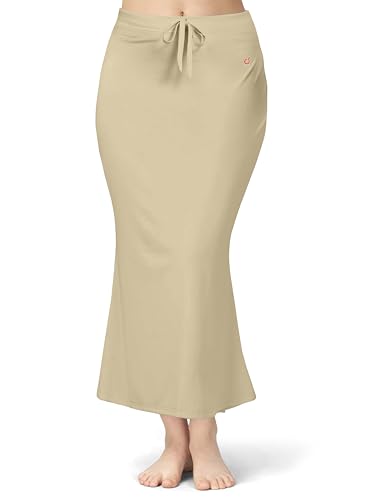 TRENDMALLS Damen-Petticoat aus Polyester-Elastan, Shapewear für Damen, Baumwollmischung, Petticoat, Röcke für Damen, formschönes Kleid für Saree-Former, beige, L TRENDMALLS Damen-Petticoat aus Polyester-Elastan, Shapewear für Damen, Baumwollmischung, Petticoat, Röcke für Damen, formschönes Kleid für Saree-Former, beige, L von TRENDMALLS