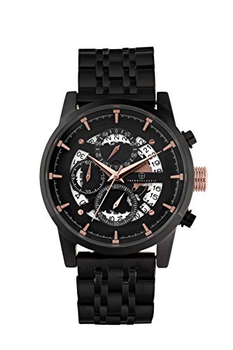 TRENDY CLASSIC Herren Analog Quarz Uhr mit Edelstahl Armband CM1055-02 von TRENDY CLASSIC