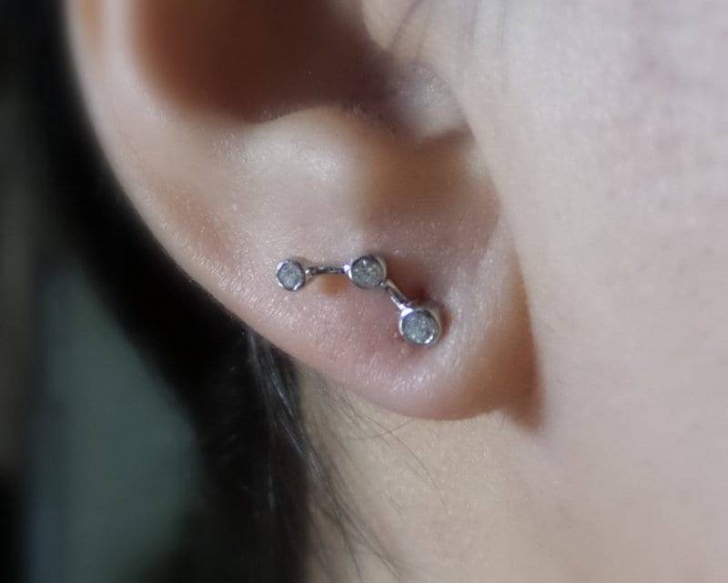 Sterling Silber Cz Constellation Ohrstecker Sternzeichen Ohrringe von TRENDYANYTHING