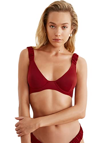 Trendyol Damen Shrinks About the Detailed Balenic Bikini Top, Cinnamon, 38 EU von TRENDYOL