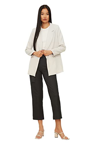 TRENDYOL Damen Bey Tket Trendyol Gray blazer jacket Gray , Gray, 38 EU TRENDYOL Damen Bey Tket Trendyol Gray blazer jacket Gray , Gray, 38 EU von TRENDYOL