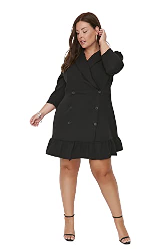 TRENDYOL Damen Binding Of Dress from Red Neck Kleid, Schwarz, 50 EU von TRENDYOL