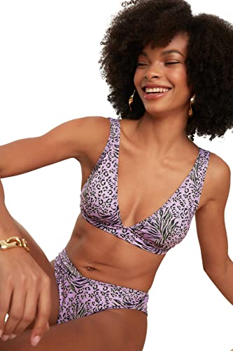 TRENDYOL Damen Einstellbarer Bikini Top, Multi Color, 36 von TRENDYOL