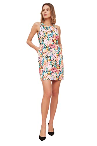 TRENDYOL Damen Frauen Plus Size Mini Bodycon Regular Fit Woven Kleid, Merhfarbig, 30 von TRENDYOL