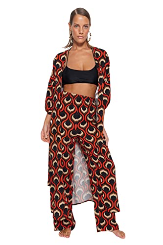 Trendyol Damen Kimono & Kaftan – Mehrfarbig – Regular, Sehr bunt, 36 von TRENDYOL