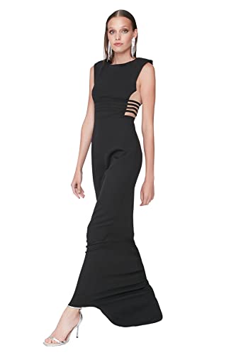Trendyol Damen Maxi-Etui-Abendkleid und Ballkleid Kleid, Schwarz, 38 von TRENDYOL