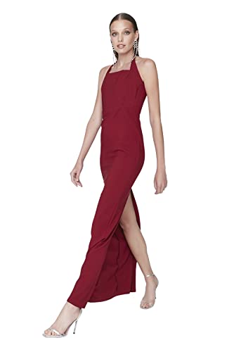 Trendyol Damen Maxi-Etui-Abendkleid und Ballkleid Kleid, burgunderfarben, 38 von TRENDYOL