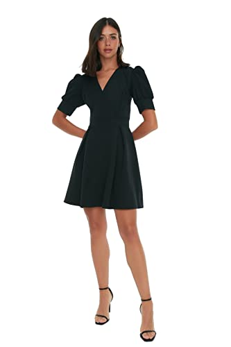 Trendyol Damen Gerade Mini Kurzarm Geschäft Regulär Kleid von TRENDYOL