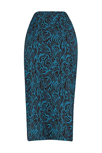 TRENDYOL Damen Mini Bodycon Gestrickt Rock Skirt, Blau, M von TRENDYOL