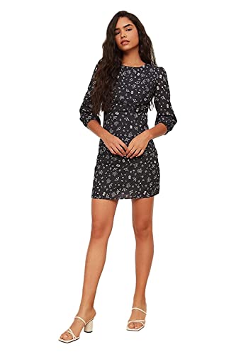 TRENDYOL Damen Mini Shift Regular Dress Kleid, Grün, 38 EU von TRENDYOL