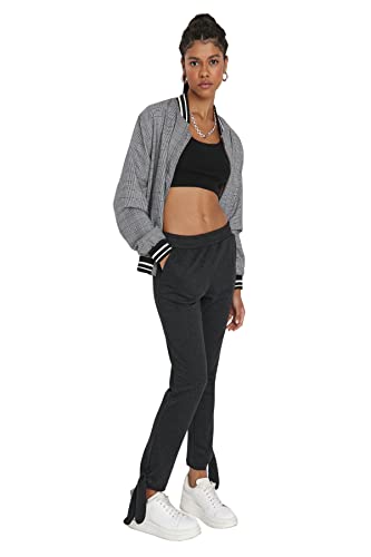 TRENDYOL Damen Normal Waist Jogger Sweatpants, Anthrazit, S EU von TRENDYOL