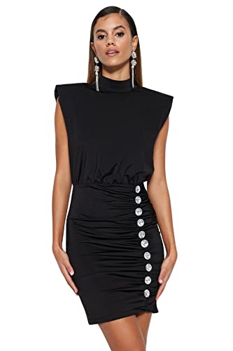 TRENDYOL Damen Schwarz – Figurbetont Kleid, 38 von TRENDYOL