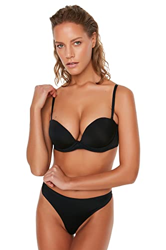 TRENDYOL Damen Schwarzer Zusätzlicher Push-up-bh Bra, Schwarz, 70B EU von TRENDYOL