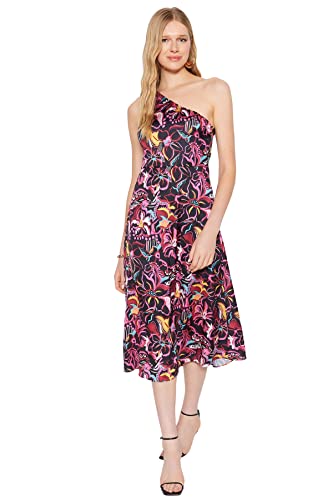 Trendyol Damen Shift Relaxed Fit Gewebtes Kleid, Sehr bunt, 36 von TRENDYOL