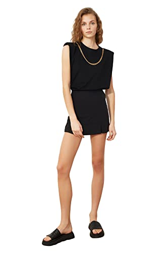TRENDYOL Damen Skirt Looking Skirt Casual Shorts, Schwarz, 36 EU TRENDYOL Damen Skirt Looking Skirt Casual Shorts, Schwarz, 36 EU von TRENDYOL