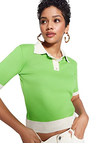 Trendyol Damen Slim Basic Rollkragen-Strickpullover Pullover, grün, S von TRENDYOL
