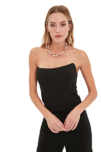 TRENDYOL Damen Strapless Bustier, Schwarz, 34 EU von TRENDYOL