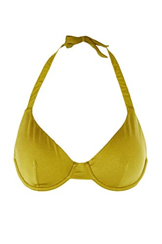 TRENDYOL Damen Strick-Bikinioberteil Bademode, Grün, 40 von TRENDYOL