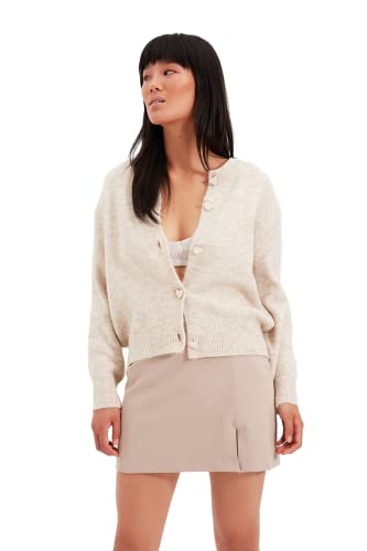 TRENDYOL Damen Strickjacke mit Standard-Knopfleiste Pullover, Felsen, S von TRENDYOL