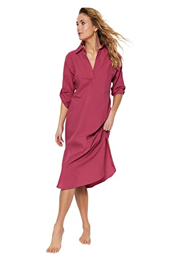 TRENDYOL Damen TIPP Detailliertes Strandkleid Dress, Pflaume, 36 von TRENDYOL