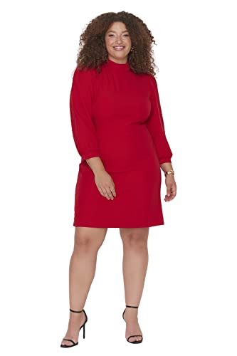 TRENDYOL Damen Tbbaw23ah00041/Siyah Kleid, Rot, 44 EU von TRENDYOL