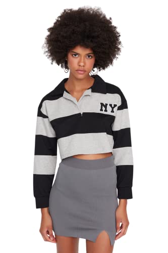 TRENDYOL Damen Trendyol Damen Mini Bodycone Regular Trikot Rock Skirt, Grau, L EU von TRENDYOL