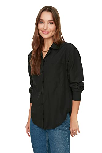 TRENDYOL Damen Trendyol Friendship Shirt, Schwarz, 34 EU von TRENDYOL