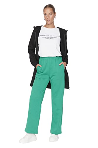 TRENDYOL Damen Trendyol Herren Basic Mittlerer Bund Sweathose Sweatpants, Grün, M EU von TRENDYOL