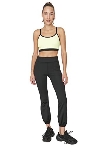 TRENDYOL Damen Trendyol Herren Sportswear Mittlerer Bund Jogger Jogginghose Sweatpants, Schwarz, XS EU von TRENDYOL