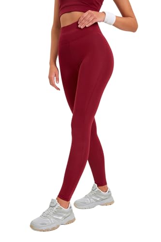 TRENDYOL Damen Trendyol -Roller Sportstrumpfn Yoga Pants Casual, Burgundy, S TRENDYOL Damen Trendyol -Roller Sportstrumpfn Yoga Pants Casual, Burgundy, S von TRENDYOL